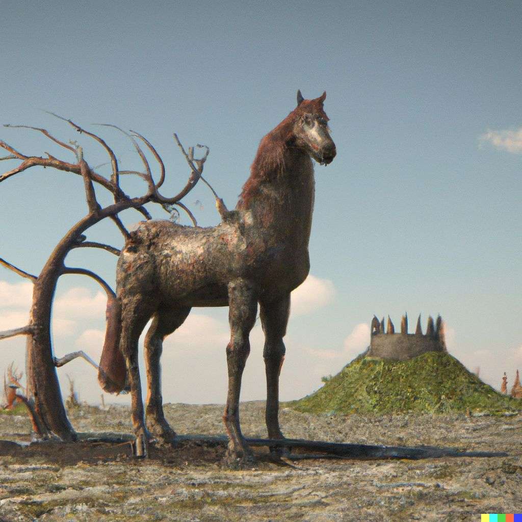 a horse, screenshot from Game of Thrones